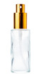 empty portable perfume spray glass bottle isolated on white background
