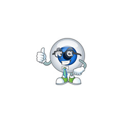 Sticker - Cartoon character design of human eye ball successful businessman