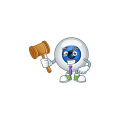 Sticker - Charismatic Judge human eye ball cartoon character design with glasses