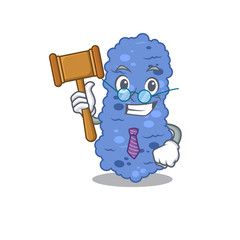 Poster - A humble judge of burkholderia bacteria cartoon character design wearing glasses