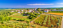 Village Of Nova Vas In Istria Aerial View