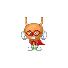 Sticker - Bladder cartoon design concept dressed as Super hero