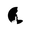 Vector keep silence icon on white background.