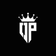 © NanasArt - OP logo monogram emblem style with crown shape design template