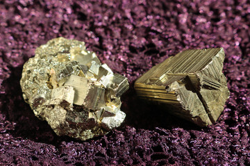 Two pieces of pyrite or fool's gold