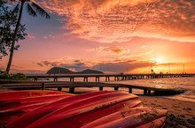 Sunrise At Palm Cove Pier, Queensland