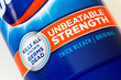London UK, April 29th 2020: Close-up of Domestos bleach bottle lower front label. Disinfectant around the home. Coronavirus, Covid-19. 
