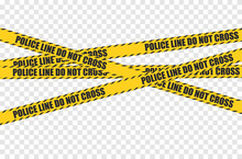 Vector Crossed Black And Yellow Police Stripe Border. Set Of Danger Caution Seamless Tapes. Art Design Crime Line For Restriction And Dangerous Zones.
