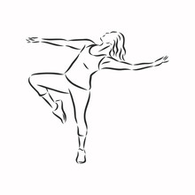 Zumba Dancers Illustration . Zumba, Zumba Dancers, Fitness, Dancer, Vector Sketch Illustration