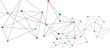 © antishock - Line points connections, triangular technology design. Abstract geometric background