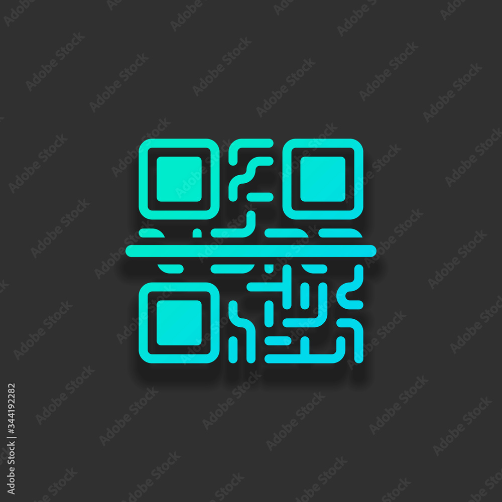 Scanning QR code. Technology icon. Colorful logo concept with so Stock ...