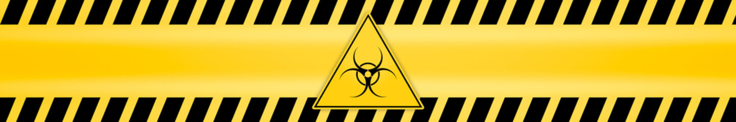 Danger ribbon and sign Attention biohazard and falling warning signs Caution tape restricted access safety and hazard stripes alert symbols