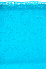 Wall Mural - Blue water liquid bubble background with bubbles