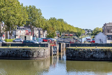 Nante Brest Canal Lock Gates At  Redon, .Brittany, France