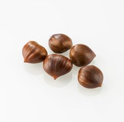 Wall Mural - Bunch of healthy edible chestnuts