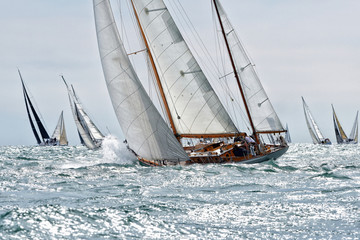  Sailing yacht race. Yachting sport