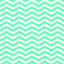 Turquoise Zig Zag Seamless Pattern Design With White Background
