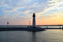 Lighthouse In Lake Ray Hubbard Against Sky