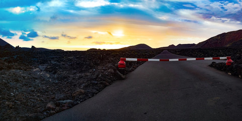 Wall Mural - image related to unexplored road journeys and adventures.road through the scenic landscape to the de
