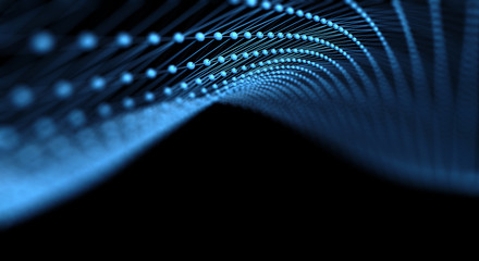 Technology and science concept.Network and data net system abstract background.Structure and connection.3d illustration