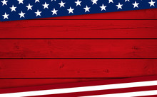USA Patriotic Background On Wood
