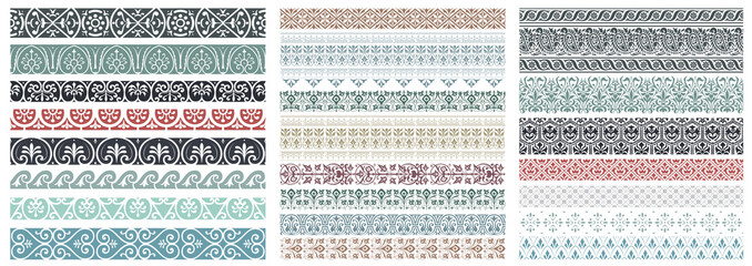 Wall Mural - mega set of retro lines