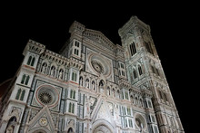 View of the facade of the Duomo of Florence 