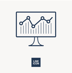 web development isolated minimal icon. making website graph line vector icon for websites and mobile minimalistic flat design. 