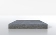 3D Illustration grunge cement concrete ground cross section, 3D rendering greycutaway rough stone floor isolated