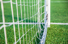 Close-up Of Net On Soccer Field