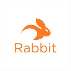 Sticker - rabbit head logo design abstract art