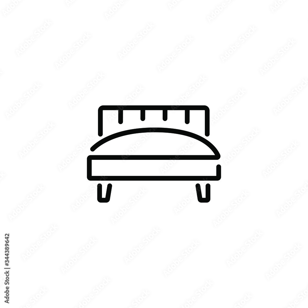 Bed thin icon in trendy flat style isolated on white background. Symbol ...