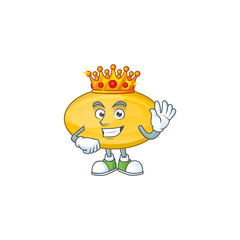 Canvas Print - The Charismatic King of oil capsule cartoon character design wearing gold crown