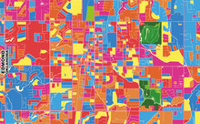 Edmond, Oklahoma, USA, Colorful Vector Map