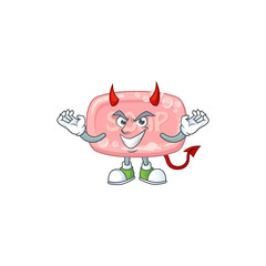 Canvas Print - A picture of devil pink soap cartoon character design