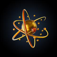 Wall Mural - 3d illustration of molecule model. science or medical background with molecules and atoms.