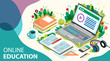 © moloko88 - Online Learning Concept. Online Education With Laptop. Distance Learning.