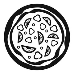 Poster - Slice sausage pizza icon. Simple illustration of slice sausage pizza vector icon for web design isolated on white background