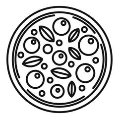 Wall Mural - Dinner pizza cook icon. Outline dinner pizza cook vector icon for web design isolated on white background