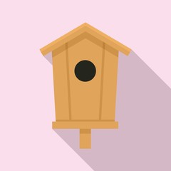 Wall Mural - Decoration bird house icon. Flat illustration of decoration bird house vector icon for web design