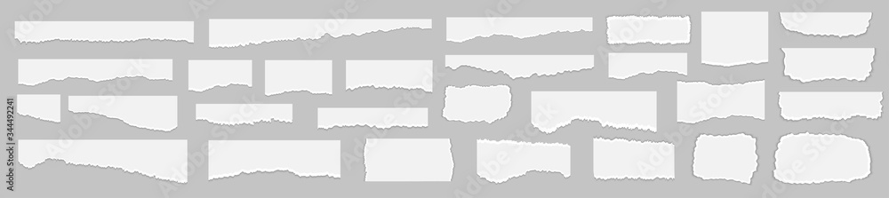Torn paper set vector, layered. Vector illustration - obrazy, fototapety, plakaty 