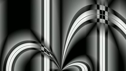 Wall Mural - Digital art, three-dimensional black and white objects with soft lighting, Germany