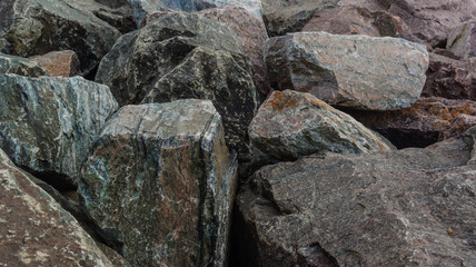 Wall Mural - Close-up photo of large stone blocks