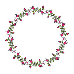 Sticker - floral frame-15