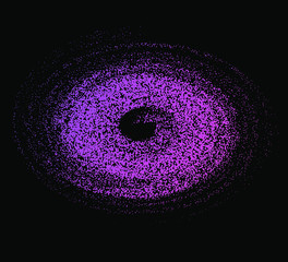 Wall Mural - cosmic nebula, swirl and spiral made of dots and particles.