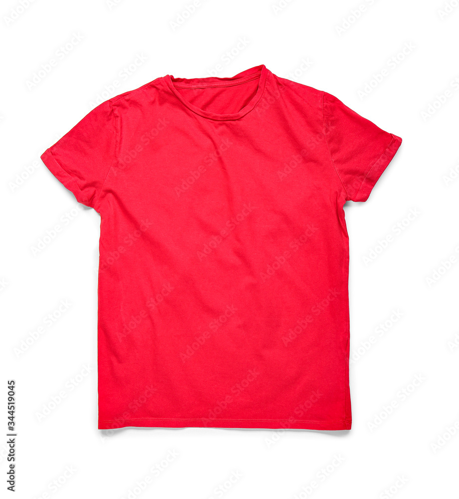 Modern t-shirt on white background