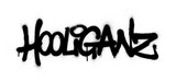 Fototapeta Młodzieżowe - graffiti hooliganz word sprayed in black over white
