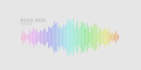 Wall Mural - vector illustration of music wave in the form of the equalizer
