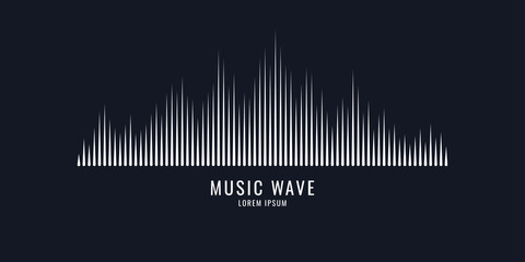Wall Mural - vector illustration of music wave in the form of the equalizer