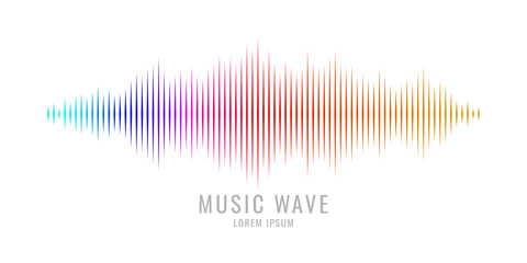 Wall Mural - vector illustration of music wave in the form of the equalizer